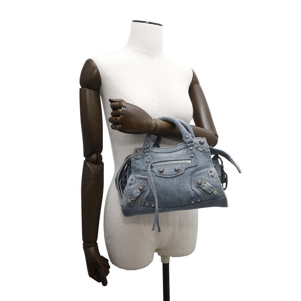 Balenciaga Neo Cagol XS Denim Handbag Shoulder Bag - Picture 5 of 12